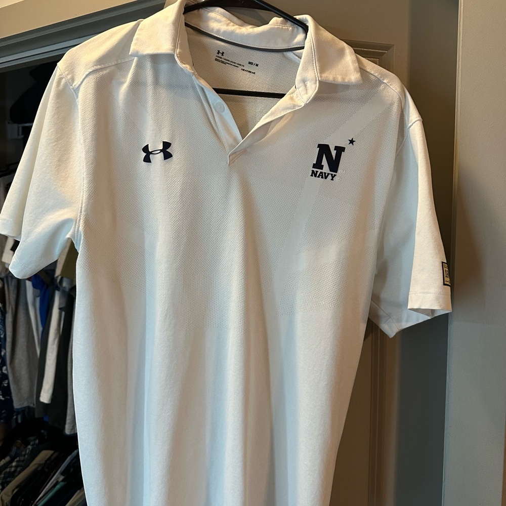 Under Armour White Polo Shirt Classic Style